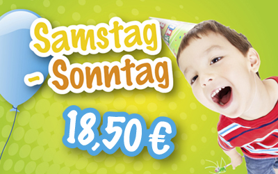 Samstag bis Sonntag & Feiertage 18,50€